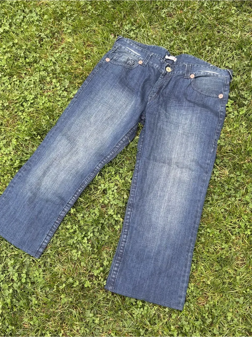 Vintage True Religion USA Men's Blue Denim Jeans - Classic Straight Fit